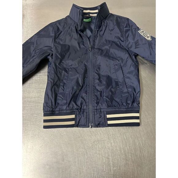 UNITED COLORS OF BENETTON Varsity Bomber Jacket 65 Fly High Navy Blue XS 4/5 - Picture 1 of 7